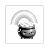 St Patrick’s Day Pot of Gold Wood Art Stamp ラバースタンプ (インプリント)