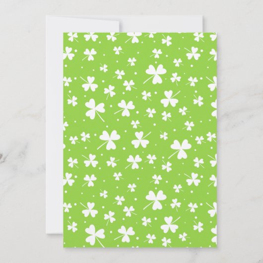 St Patrick’s Day Rainbow Baby Shower 招待状 (裏面)