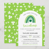 St Patrick’s Day Rainbow Baby Shower 招待状 (正面/裏面)