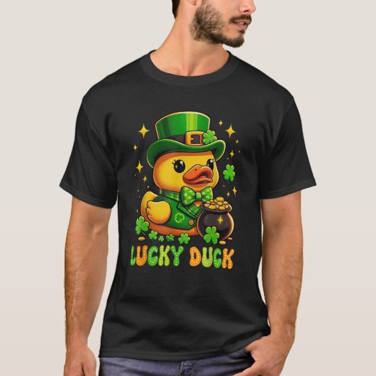St Patrick s Day Rubber Duck Irish St Paddy s Luck Tシャツ (正面)