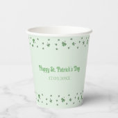 St. Patrick’s Day Shamrock Border Party 紙コップ (裏面)