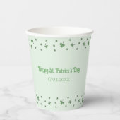 St. Patrick’s Day Shamrock Border Party 紙コップ (正面)