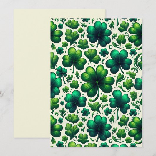 St. Patrick’s Day Shamrock Party Invitation 招待状 (正面/裏面)