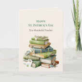 St. Patrick’s Day Teacher Greeting Card カード (正面)