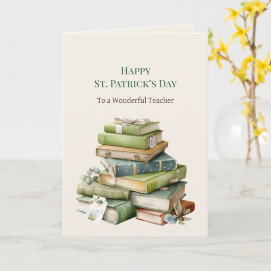 St. Patrick’s Day Teacher Greeting Card カード (黄色い花)
