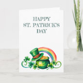 St. Patrick’s Day Watercolor カード (正面)