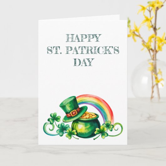 St. Patrick’s Day Watercolor カード (黄色い花)