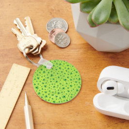 St. Patrick’s Day Watercolor Shamrock on green キーホルダー