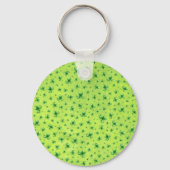St. Patrick’s Day Watercolor Shamrock on green キーホルダー (裏面)