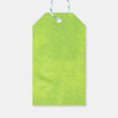 St. Patrick’s Day Watercolor Shamrock on green ギフトタグ (裏面)