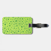St. Patrick’s Day Watercolor Shamrock on green ラゲッジタグ (裏面横)