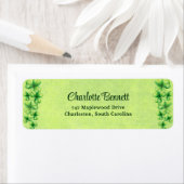 St. Patrick’s Day Watercolor Shamrock on green ラベル (インサイチュ)