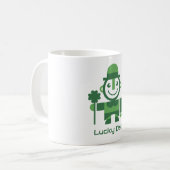St. Patrick’s Day with minimalist Lucky Leprechaun コーヒーマグカップ (正面左)