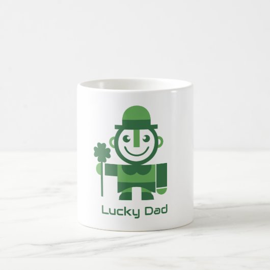 St. Patrick’s Day with minimalist Lucky Leprechaun コーヒーマグカップ (中央)