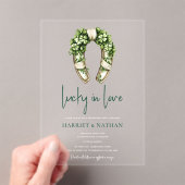 St Patrick’s Engagement Party Horseshoe アクリル招待状 (インサイチュ (ポータブル))