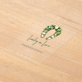 St Patrick’s Engagement Party Horseshoe アクリル招待状 (レイダウン)