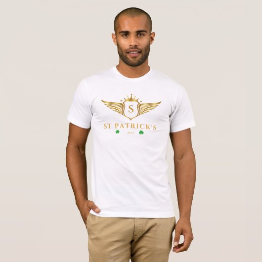 St. Patrick’s Gold Wing Emblem T-Shirt Tシャツ (正面フル)