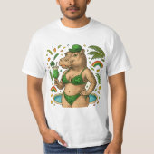 St. Patrick’s Tropical Pool Party for Hippo lovers Tシャツ (正面)