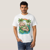 St. Patrick’s Tropical Pool Party for Hippo lovers Tシャツ (正面フル)