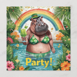 St. Patrick’s Tropical Pool Party Invitation  招待状