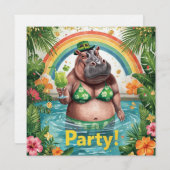 St. Patrick’s Tropical Pool Party Invitation 招待状 (正面/裏面)
