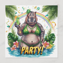 St. Patrick’s Tropical Pool Party Invitation  招待状
