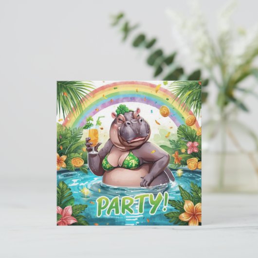 St. Patrick’s Tropical Pool Party Invitation 招待状 (スタンド正面)