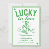 St patrick she found her lcuky charm bachelorette  招待状 (正面)