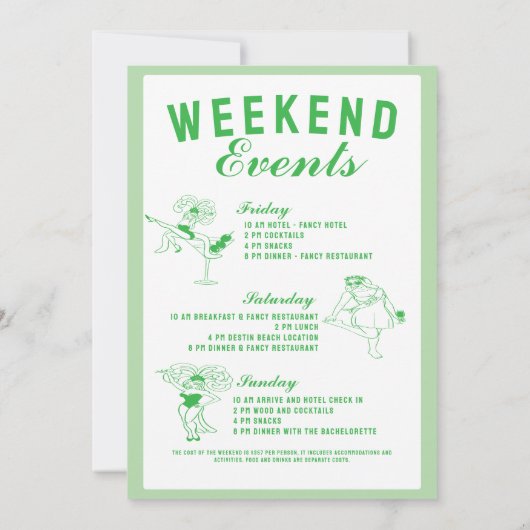 St patrick she found her lcuky charm bachelorette  招待状 (裏面)