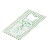 St patrick she found her lucky charm  bachelorette クレジットカード栓抜き (正面アングル)