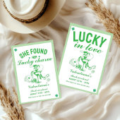 St patrick she found her uckycharm  bachelorette 招待状