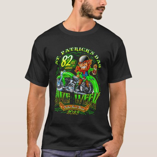 St Patrickairo ™S Day Bike Week Daytonaビーチフロリダ Tシャツ (正面)