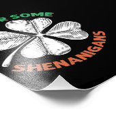 St patricksいくつかのシェナニガンクローバーパーティーの時間 フォトプリント            (角)