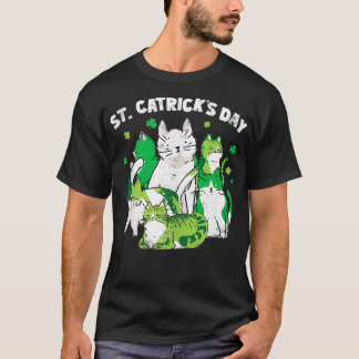 st patricksおもしろいキャッツクズデイキャッツキャッツラブズサンパ tシャツ