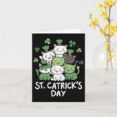 st patricksおもしろいキャッツクズデイキャッツSt patricksダ カード (黄色い花)