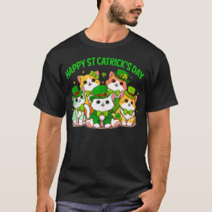 st patricksおもしろいキャッツクズデイ猫好きセントP Tシャツ