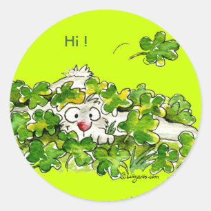 St. Patricksのかいま見ブーイング日のステッカー ラウンドシール