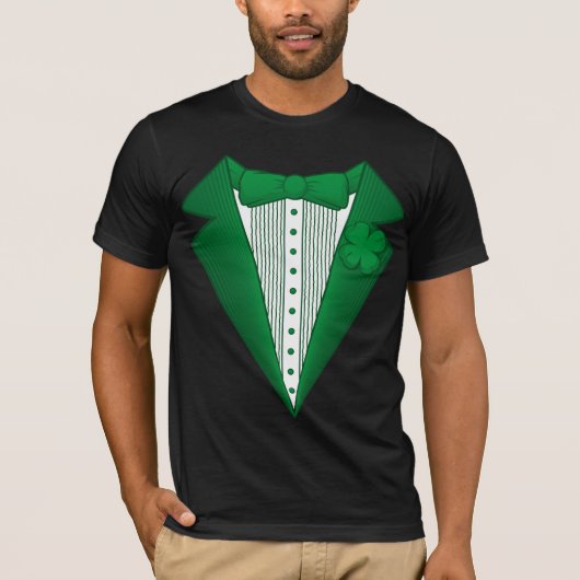 st patricksのアイルランドの小妖精のタキシードのTシャツ Tシャツ (正面)