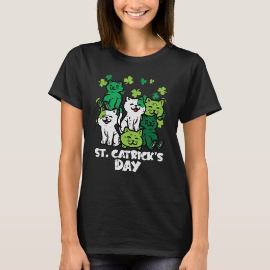 St patricksのキャッツデイキャッツキャッツサンパティスウィメンズG Tシャツ (正面)