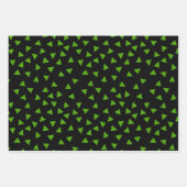St patricksのセット（緑と黒） 3 ラッピングペーパーシート (正面2)