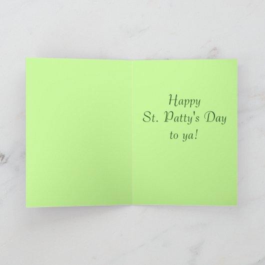 St. Patricksのヴィンテージのアイルランドの挨拶状 カード (内部)