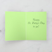 St. Patricksのヴィンテージの挨拶状-甘い女の子 カード (内部)