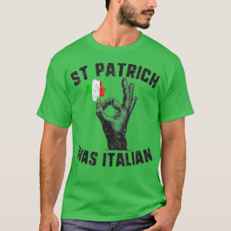 st patricksはイタリアイタリアンノ・ハンド国旗 tシャツ