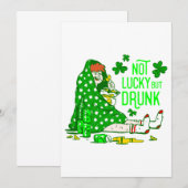 st patricksは運が悪いが検疫飲ではない 招待状 (正面/裏面)