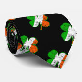St patricksアイルランド国旗のシャムロックイングランジスタイル ネクタイ (ロール)