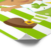 St patricksアフリカ系アメリカ人の男の子の赤ちゃんシャワー ポスター (角)