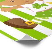 St patricksアフリカ系アメリカ人ガールベビーシャワー ポスター (角)