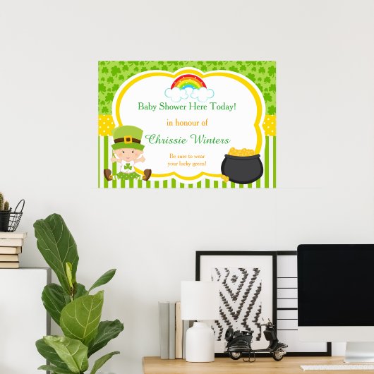 St patricksガールベビーシャワーポスター ポスター (ホームオフィス)