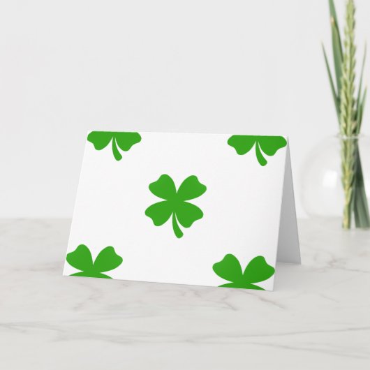 st patricksクローバー絵文字 カード (正面)
