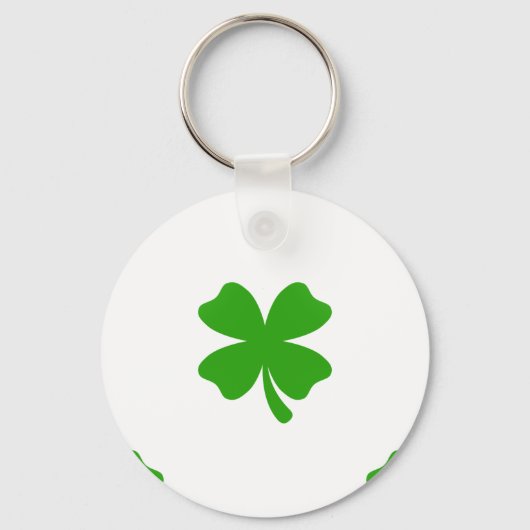 st patricksクローバー絵文字 キーホルダー (正面)